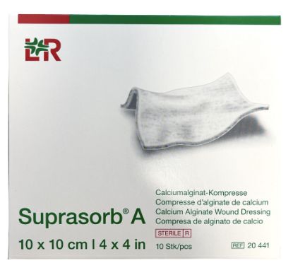 Изображение Повязка Suprasorb A (Супрасорб А) кальциево-альгинатная для заживления и очищения ран 10х10 см, штука