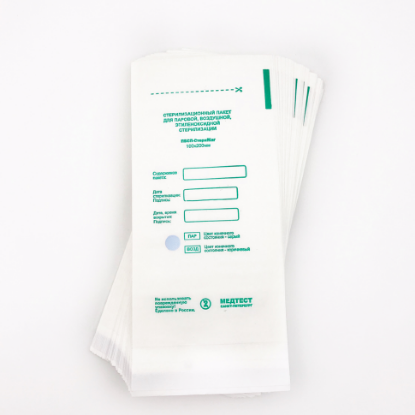 Изображение Пакеты для стерилизации ПБСП-СтериМаг 50х170 мм., белые, 100 шт. в упаковке, Россия