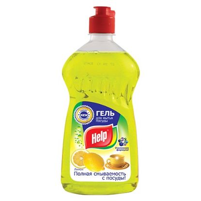 Изображение  Средство для мытья посуды Help «Лимон, усиленная формула», 500 мл